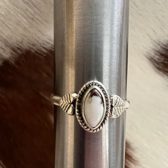 ❤️ Wild Horse Jasper Magnesite Navajo Style Southwestern 925 Silver Ring Sz 9 - Picture 4 of 14